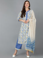 Ahika Women Polyester Abstract Printed Kurta Palazzo