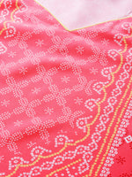 Ahika Women Crepe Pink Ethnic Motifs Printed Straight Kurta Trousers And Dupatta Set