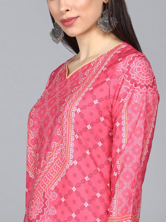 Ahika Poly Crepe Printed Kurta Pant Dupatta