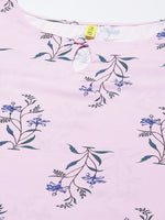 Ahika Women Pink Floral Printed Regular Kurta With Palazzos Dupatta