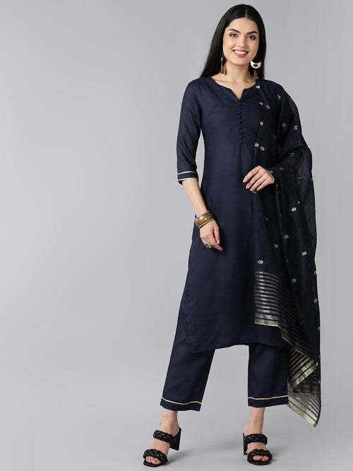 Ahika Pure Poly Silk Printed Kurta Pant