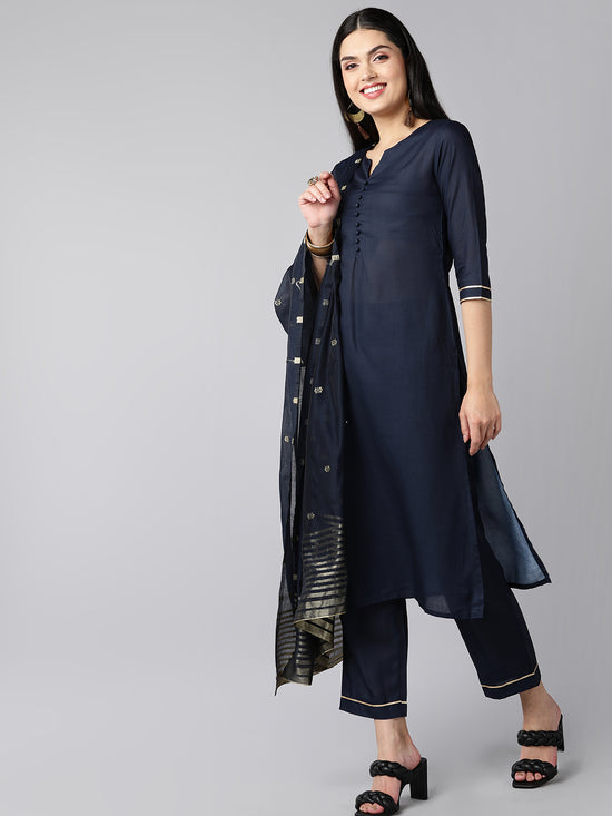 Ahika Pure Poly Silk Printed Kurta Pant