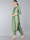 Ahika Poly Silk Solid Kurta Pant Dupatta