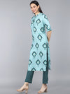 Ahika Poly Crepe Printed Kurta Pant Dupatta