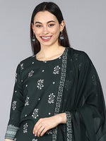 Ahika Poly Crepe Printed Kurta Pant Dupatta