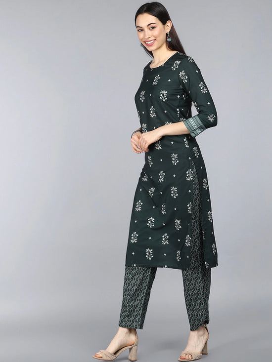 Ahika Poly Crepe Printed Kurta Pant Dupatta