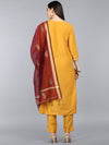 Ahika Poly Silk Solid Kurta Pant Dupatta