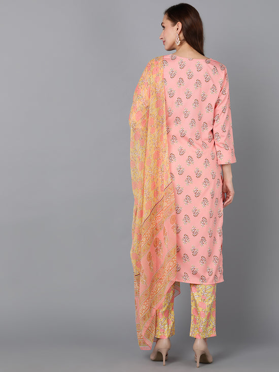 Ahika Polyester Printed Kurta Trousers Set