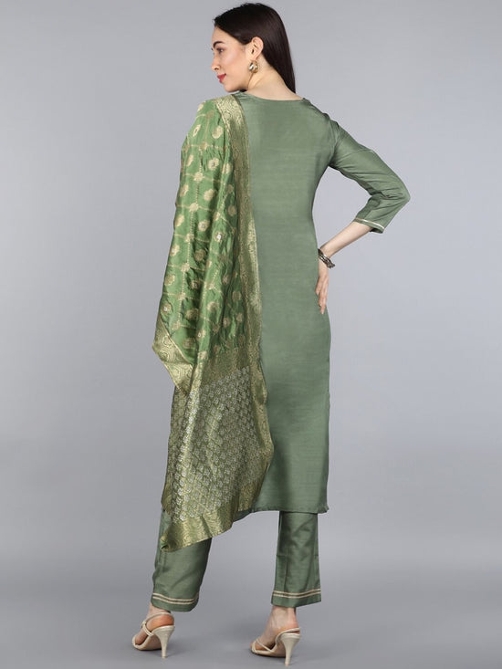 Ahika Poly Silk Printed Kurta Pant Dupatta