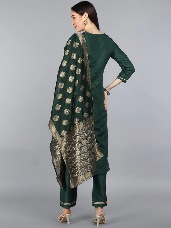 Ahika Poly Silk Printed Kurta Pant Dupatta