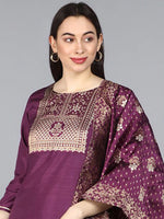 Ahika Poly Silk Printed Kurta Pant Dupatta