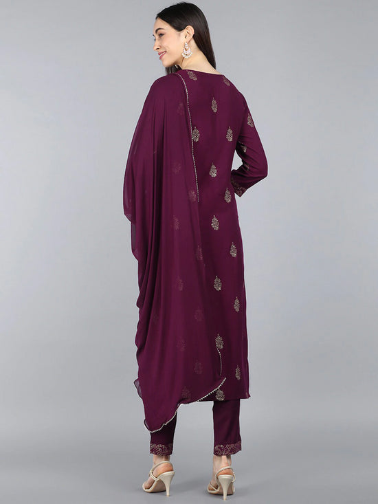 Ahika Poly Silk Printed Kurta Pant Dupatta