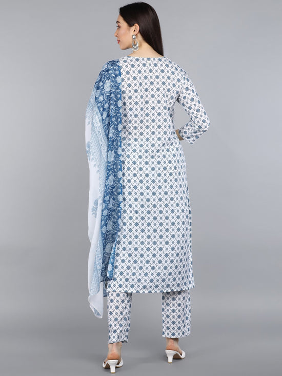 Ahika Polyester Printed Kurta Pant With Dupatta