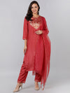 Ahika Poly Silk Yoke Design Kurta Trousers