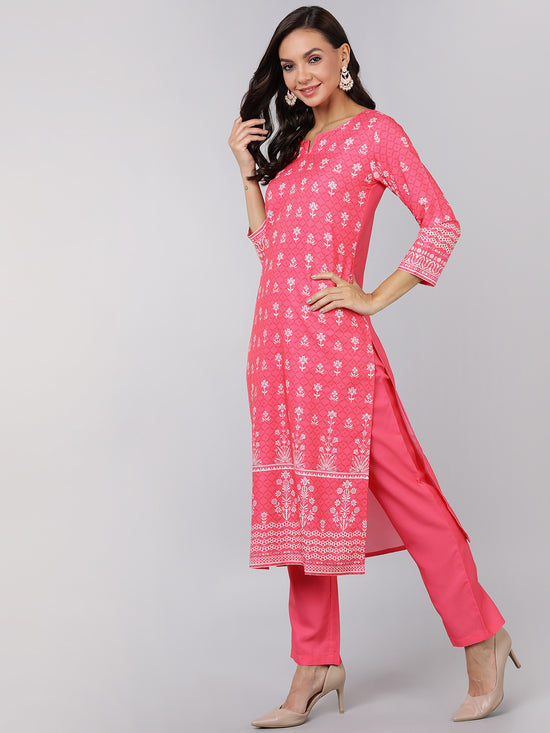 Ahika Poly Crepe Printed Kurta Trousers Dupatta