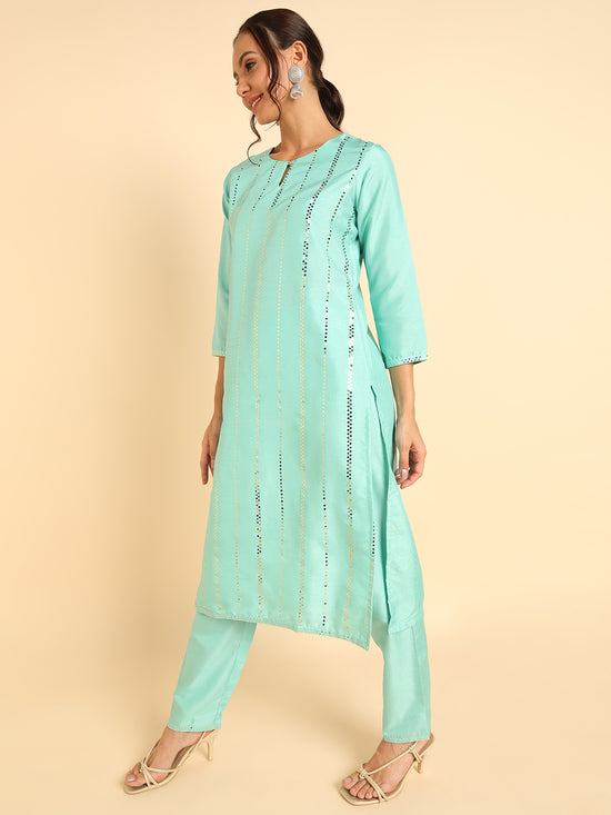 Ahika Poly Silk Solid Kurta Trousers Dupatta