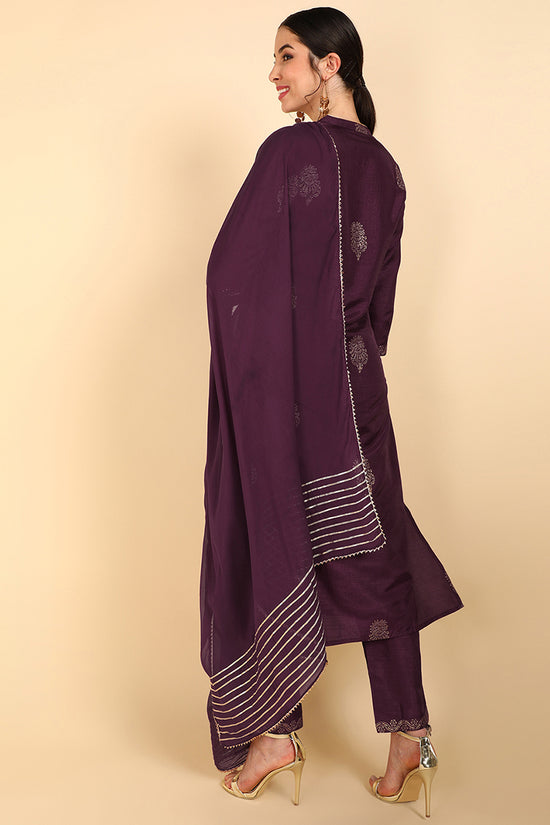 Ahika Poly Silk Solid Kurta Trousers With