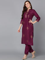 Ahika Women Poly Silk Solid Kurta Trouser