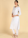 Ahika Poly Silk Solid Kurta Trousers With