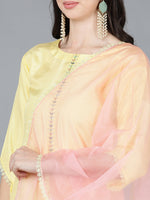 Ahika Women Yellow Poly Silk Embroidered Kurta Trousers With Dupatta 2