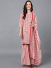 Ahika Women Cotton Blend Printed Kurta Sharara