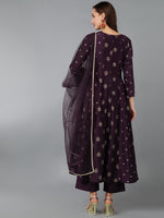 Ahika Women Silk Blend Embroidered Woven Design