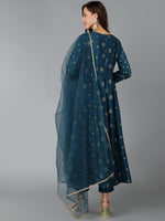 Ahika Women Silk Blend Embroidered Woven Design