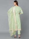 Poly Chanderi Straight Kurta Pant With Dupatta