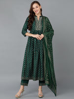 Ahika Women Silk Blend Woven Design Kurta