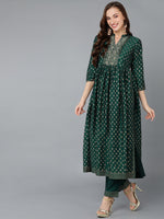 Ahika Women Silk Blend Woven Design Kurta