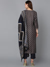 Ahika Women Silk Blend Ethnic Printed Kurta