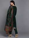 Silk Blend Green Jacquard Straight Kurta Pant