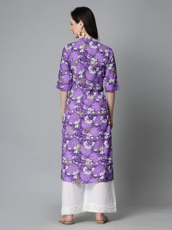 Women's Printed Rayon A-Line Kurta