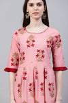 Women's Printed Cotton Flared Kurta