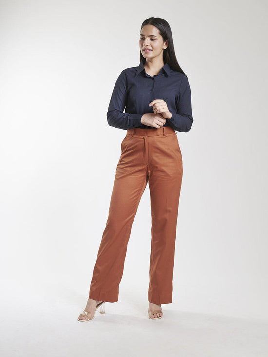 Regular Fit Trouser - Mahogany Red