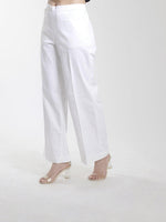 Comfort Fit Wide Bottom Stretch Trouser - White