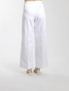 Comfort Fit Wide Bottom Stretch Trouser - White