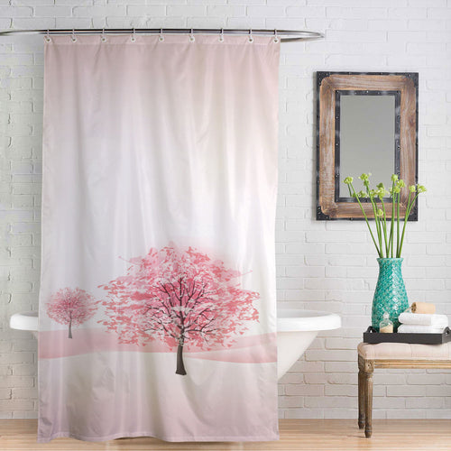Rightgifting Printed Water Repellent Polyester Shower Curtain For Bathroom With 10 Hooks (Multi-Colored , 48*84 Inches/4*8 Feet)