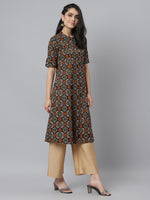 Women's Printed Rayon A-Line Kurta