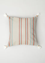 Roman Stripe Printed Cotton Cushion Cover - 16"