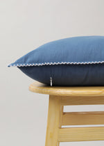 Royal Blue Cotton Cushion Cover - 16" &amp; 18" - 18" x 18"