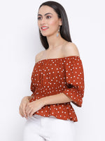 Polka Samantha Cold Shoulder Women Top