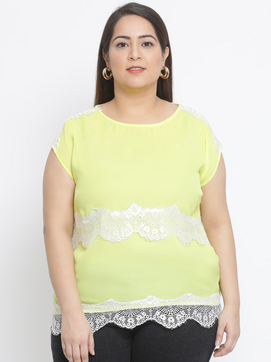 Sunshine Watch Lace Plus Size Women Top