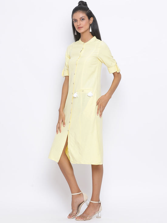 Sunshine Eternity Midi Linen-Blend Women Dress