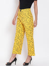 Yellow Printed Ankle Length Pants