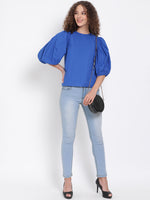 Cobalt Blue Statement Sleeve Top