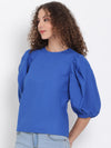 Cobalt Blue Statement Sleeve Top