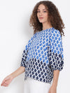 Moroccan Printed Statement Sleeve Top
