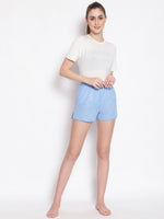 Powder Blue Women's Nightwear Shorts