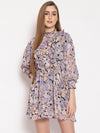 Lavender Love Balloon Sleeve Women's Dress